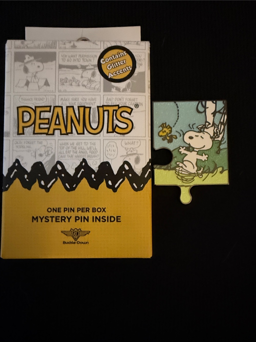 Peanuts Mystery Puzzle enamel pin- Snoopy  and Woodstock